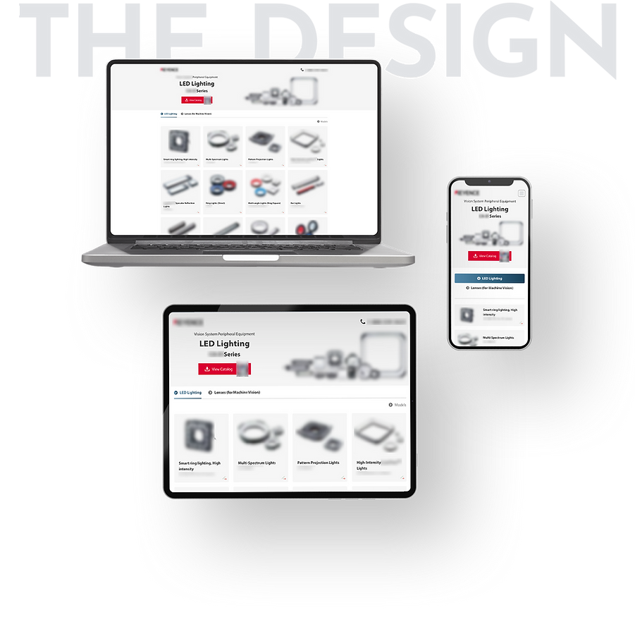 THE DESIGN — ラインアップページ デザイン